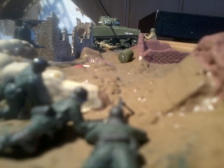 Pohled od kulometného týmu